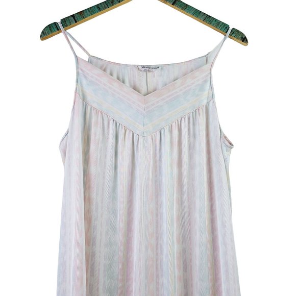 Vintage Vanity Fair Striped V-Neck Spaghetti Strap Silky Night Gown, USA, Sz M - Picture 3 of 8